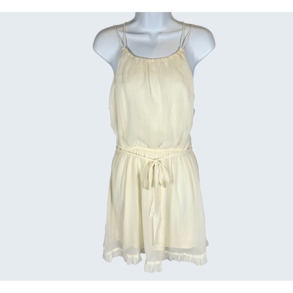 Abercrombie & Fitch Y2K Sheer Chiffon Babydoll Dress M Ethereal Angelcore - Picture 2 of 10